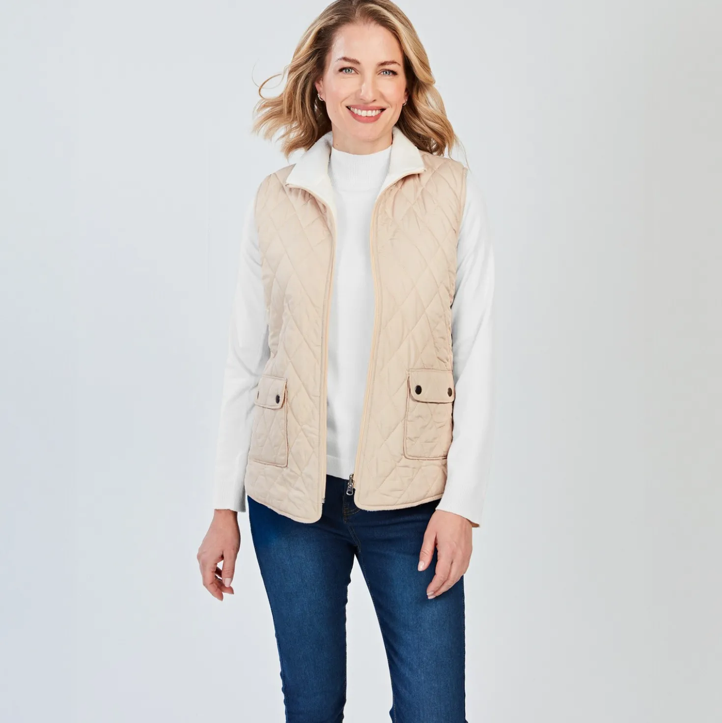 Wendeweste "Emilia" beige