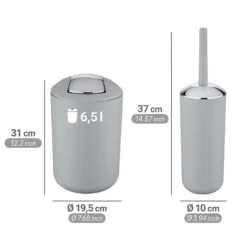 WENKO Bad-Accessoire-Set "Brasil" Grau, 4-tlg.