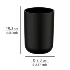 WENKO Bad-Accessoire-Set "Brasil" Schwarz 4-tlg.