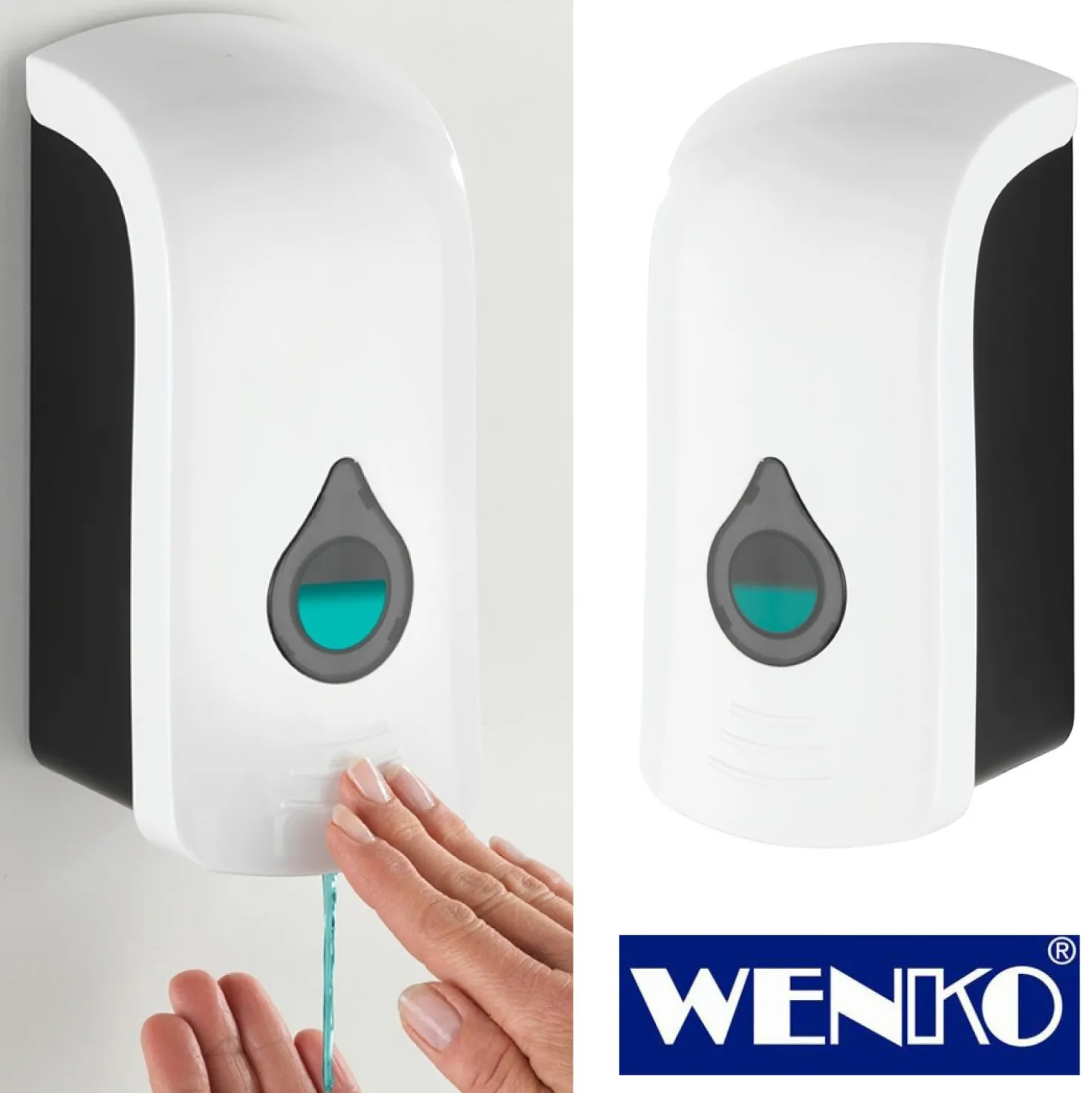 WENKO Desinfektionsmittel-Spender "Ranera" L weiß, Füllmenge 740 ml