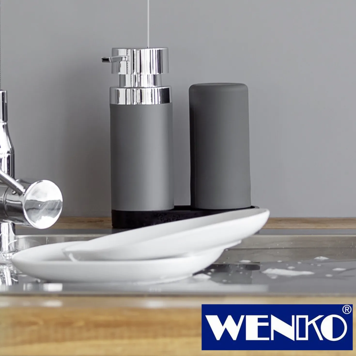 WENKO Easy Squeez-e Spülstation Grau