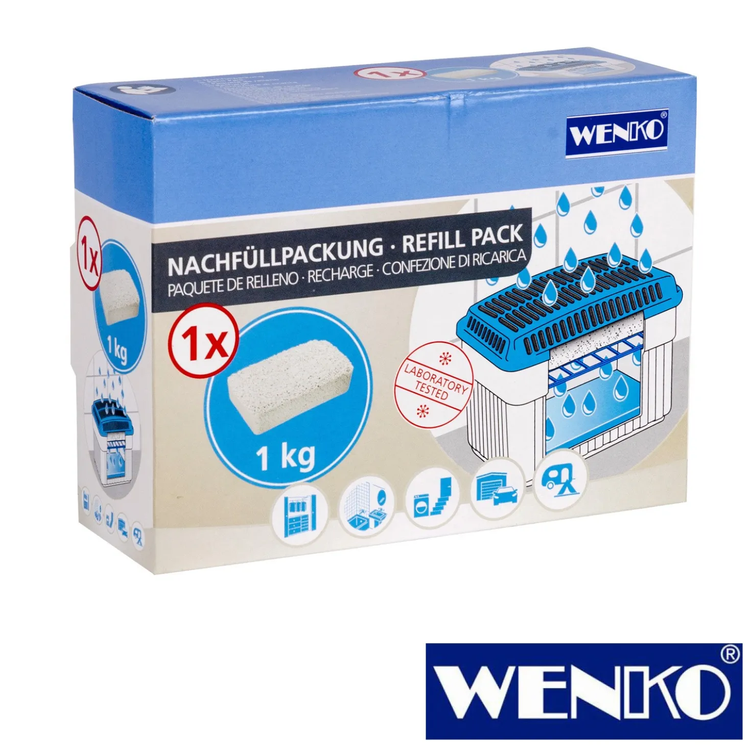 WENKO Feuchtigkeitskiller 1 kg Nachfüllpack 6er Set