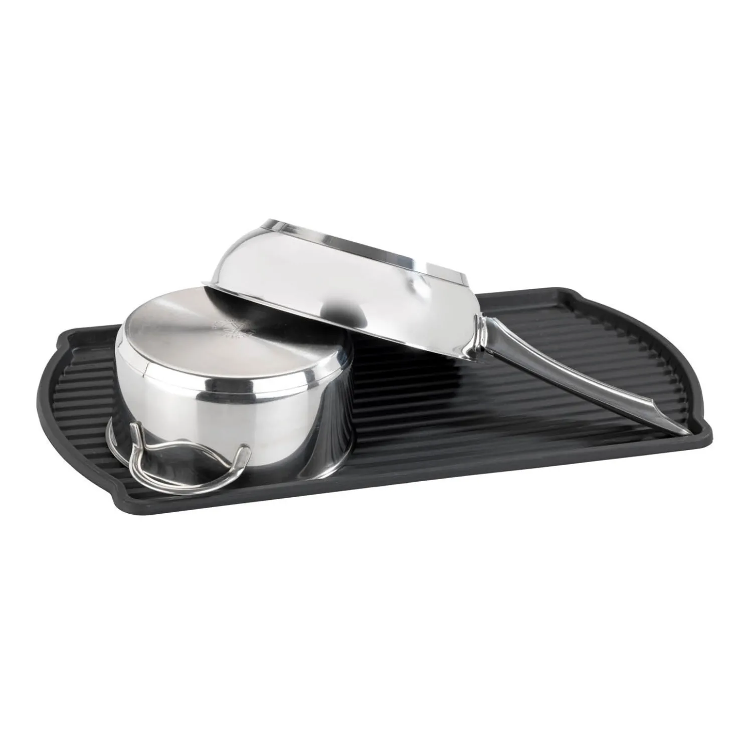 WENKO Geschirrabtropfer Basic Schwarz, Geschirr Abtropfgestell