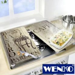 WENKO Herdabdeckplatte Universal Bistro 2er-Set, für alle Herdarten
