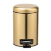 WENKO Kosmetik Treteimer Mod. Leman, Gold matt, 3 L, Edelstahl, 3 Liter