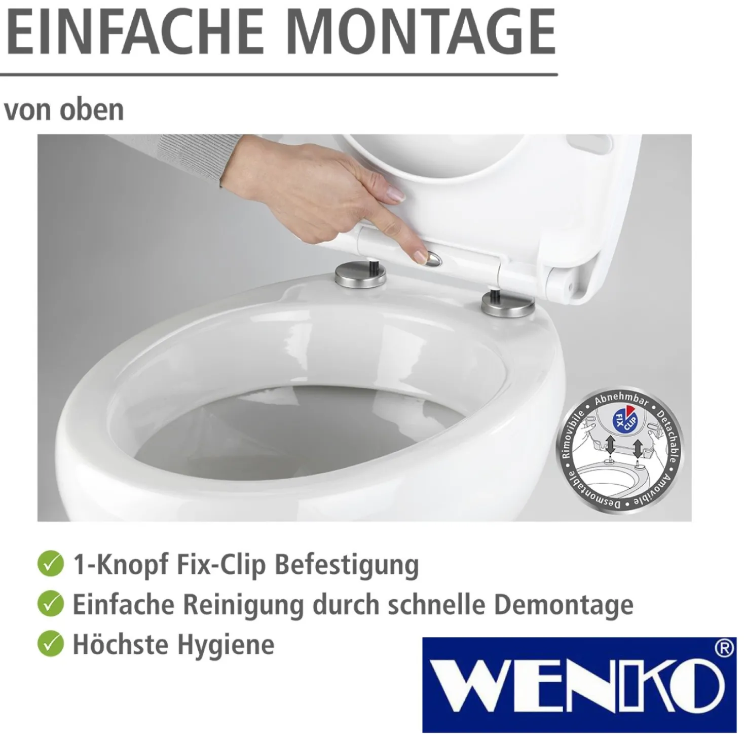 WENKO Premium WC-Sitz Beach High Gloss, Thermoplast