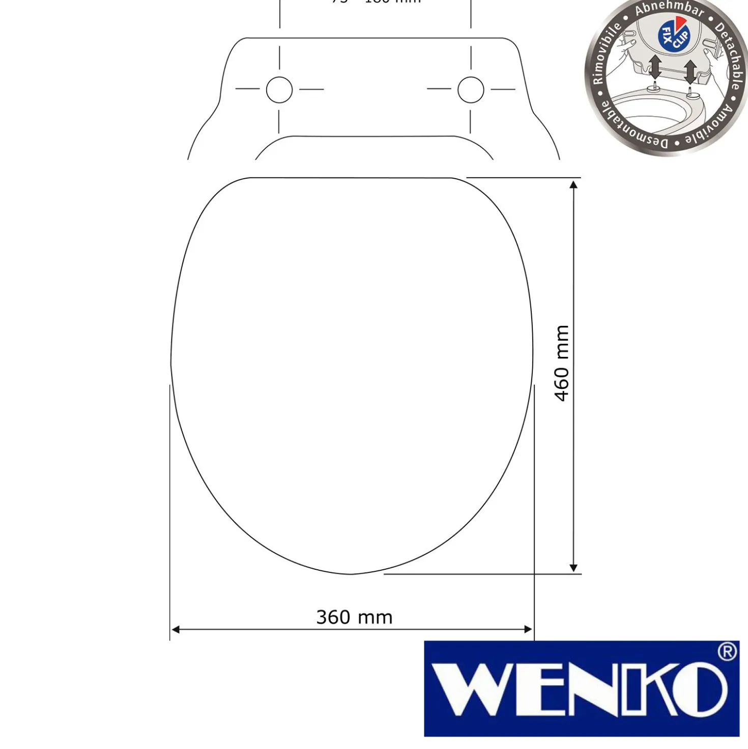 WENKO Premium WC-Sitz Habos, Thermoplast weiß, mit Absenkautomatik