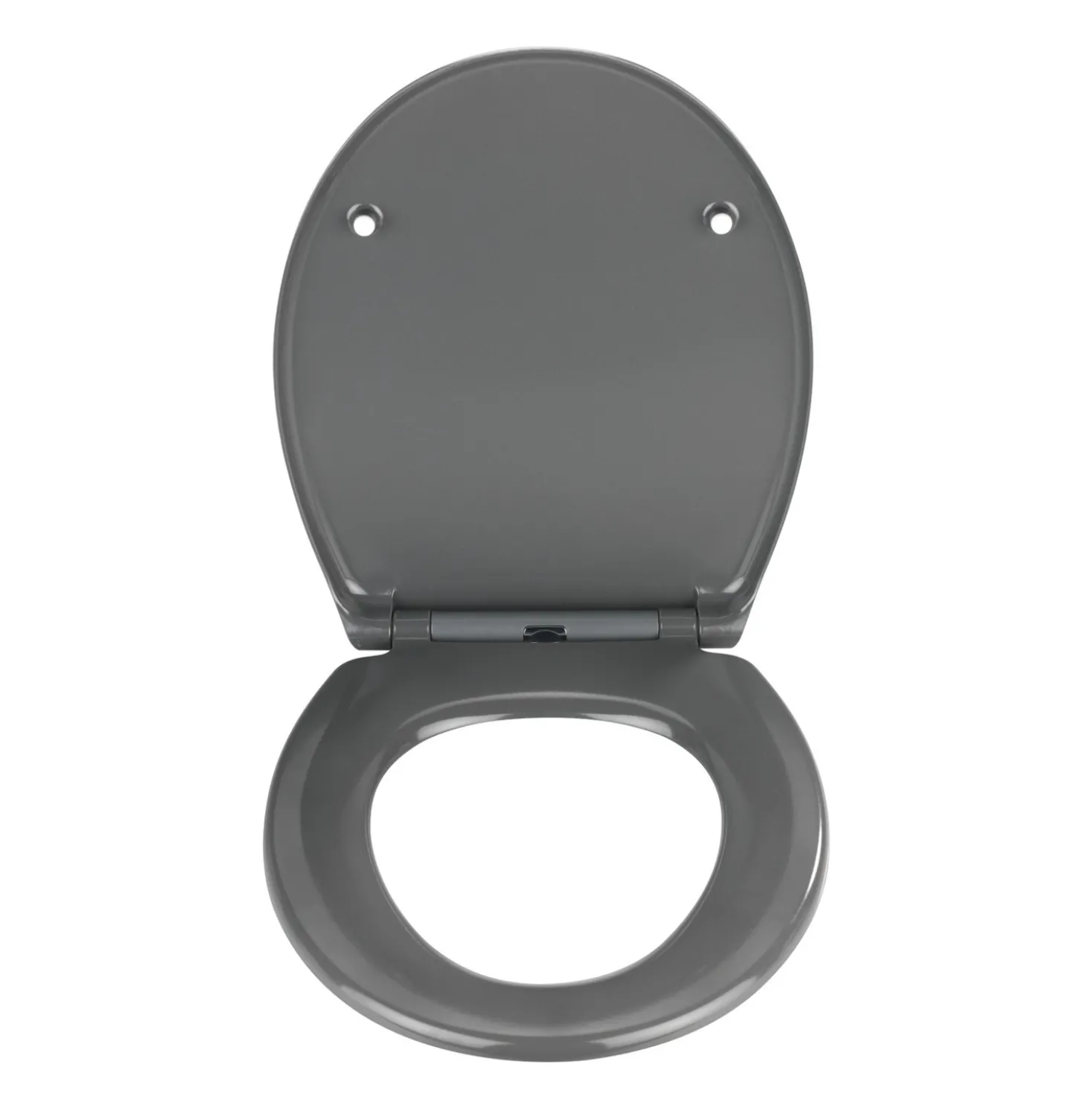 WENKO Premium WC-Sitz Samos Grau, aus antibakteriellem Duroplast mit Absenkautomatik