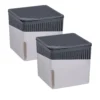 WENKO Raumentfeuchter Cube, Grau, 500 g, 2er Set, Luftentfeuchter