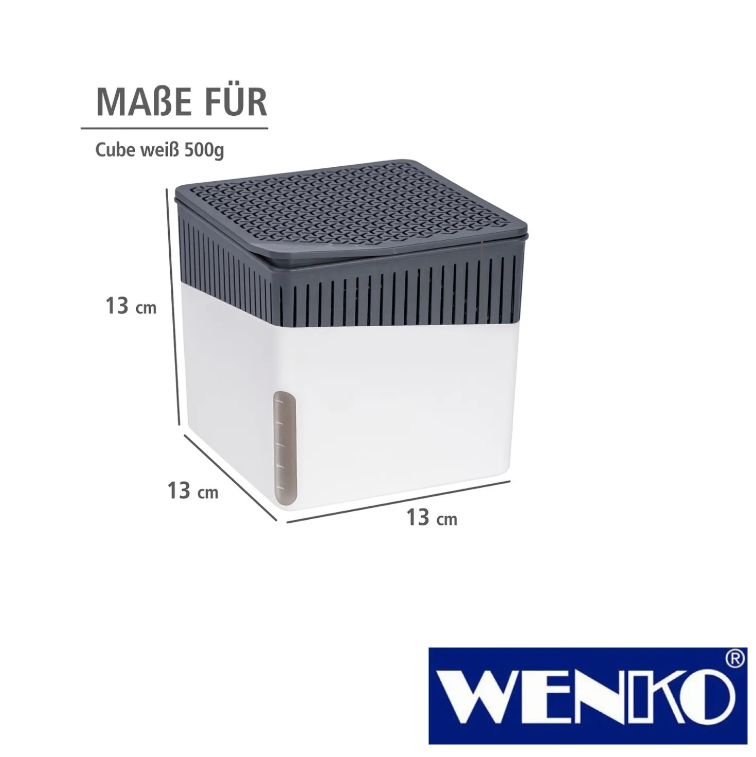 WENKO Raumentfeuchter Cube, Weiß, 500 g, 2er Set, Luftentfeuchter