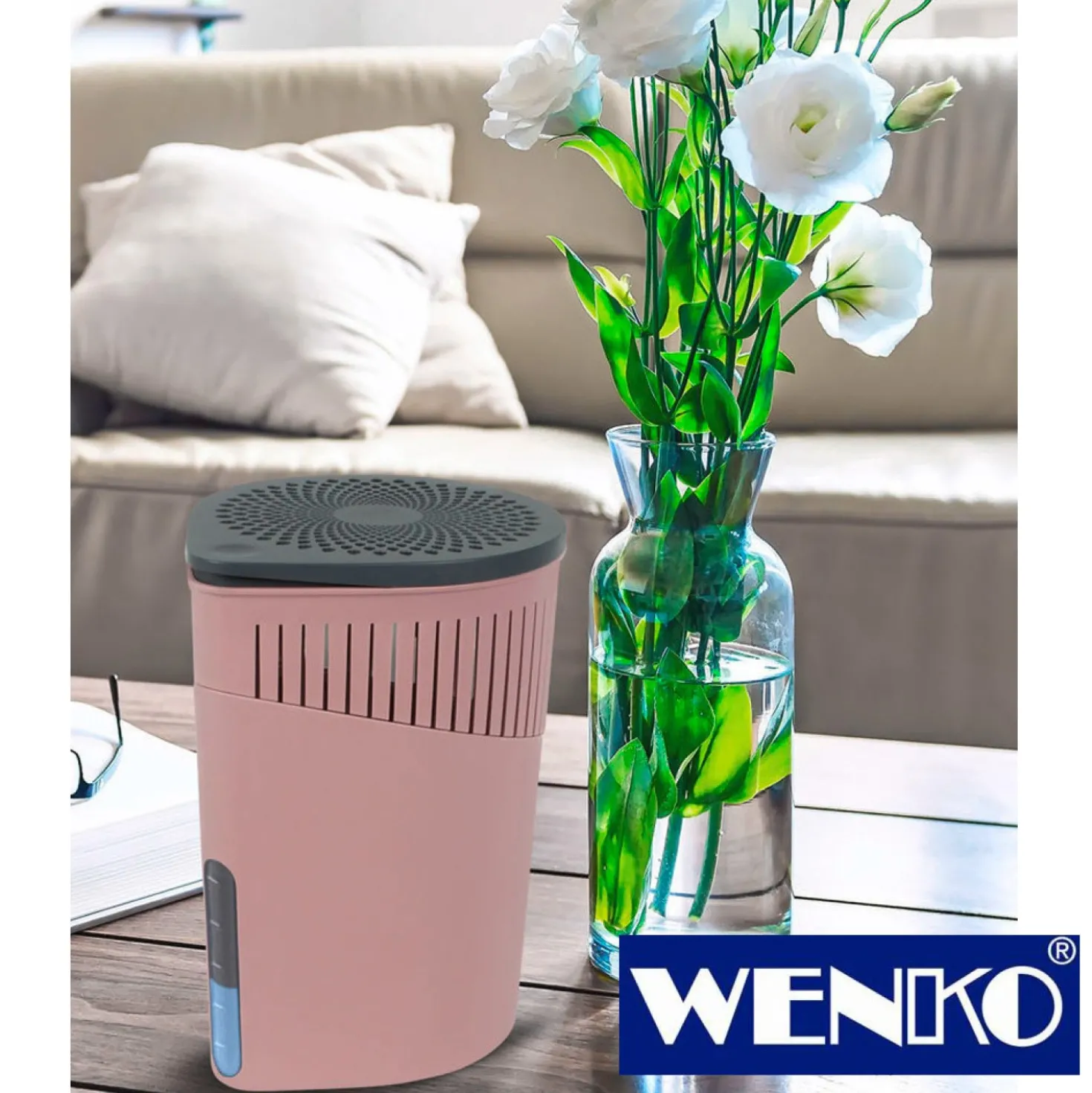WENKO Raumentfeuchter Drop Rosa 2 x 1000 g, für Räume bis ca. 80m³