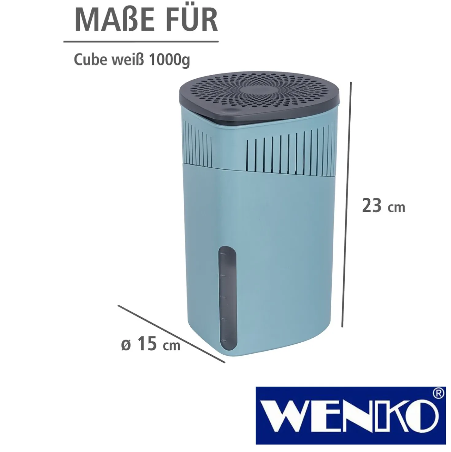 WENKO Raumentfeuchter Drop Türkis 2 x 1000 g, für Räume bis ca. 80m³