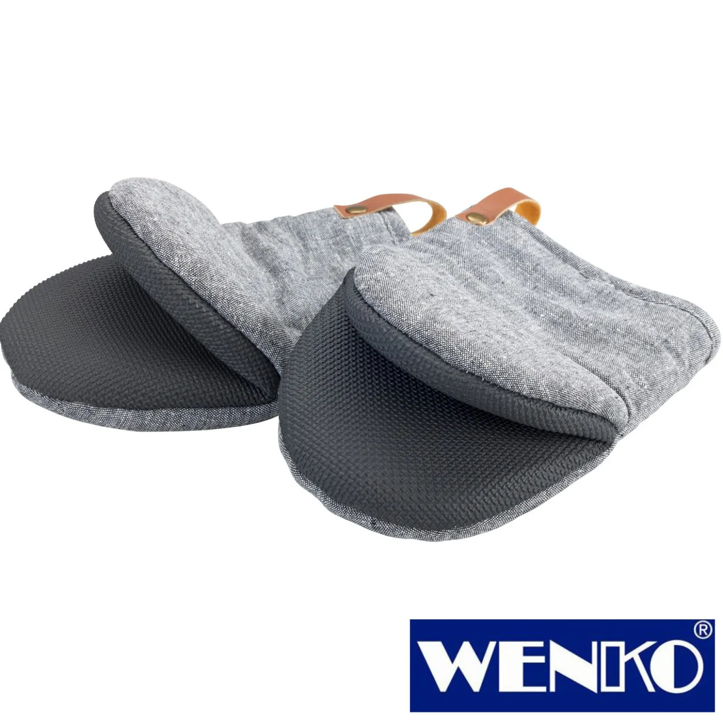 WENKO Topfhandschuhe Ada Mini Grau, Handflächen aus Neopren