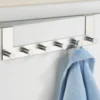 WENKO Türgarderobe Edelstahl Mod. Celano, 6 Haken, für Türfalzstärken bis 2 cm