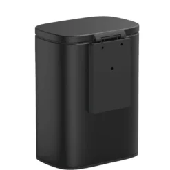 WENKO Wand-Kosmetikeimer Mod. Sare Schwarz 5 L, Easy Close Absenkautomatik