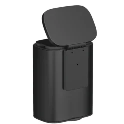 WENKO Wand-Kosmetikeimer Mod. Sare Schwarz 5 L, Easy Close Absenkautomatik