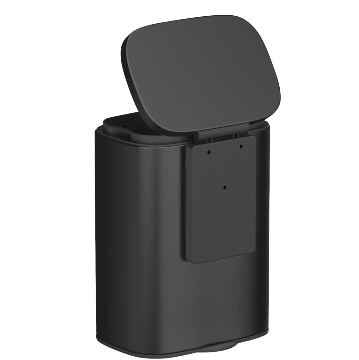 WENKO Wand-Kosmetikeimer Mod. Sare Schwarz 5 L, Easy Close Absenkautomatik