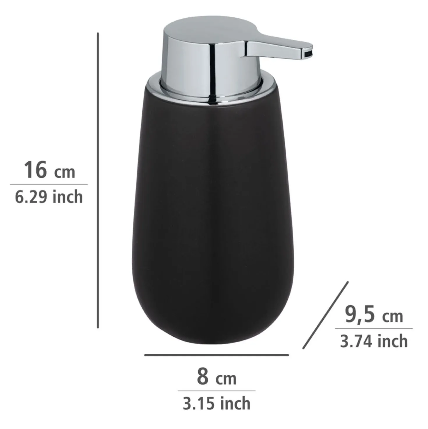 WENKO Waschtisch-Set "Badi" Schwarz, 2-tlg.