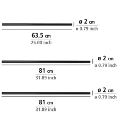 Winkelstange Universal Schwarz WENKO