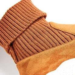 Winterboot Rania mit Strickschaft cognac