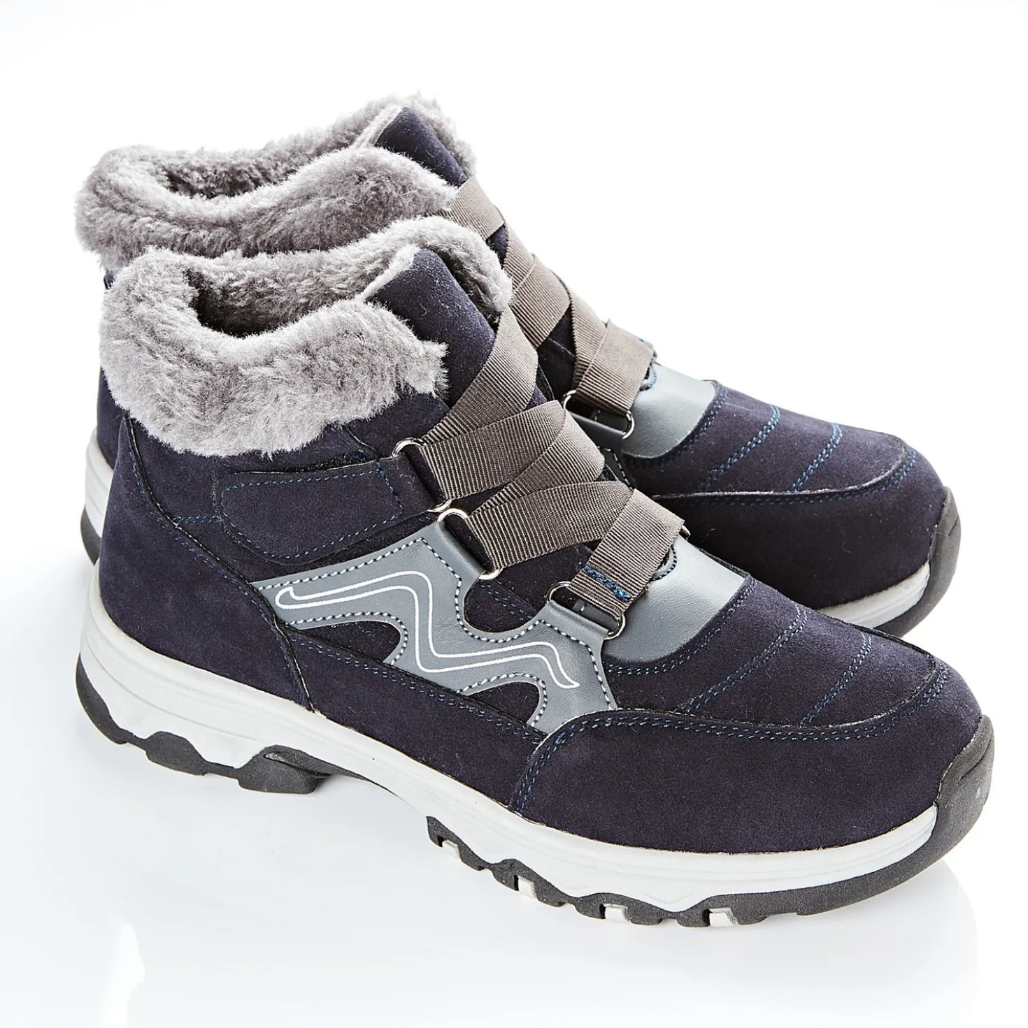 Winterschuh Thea blau-grau