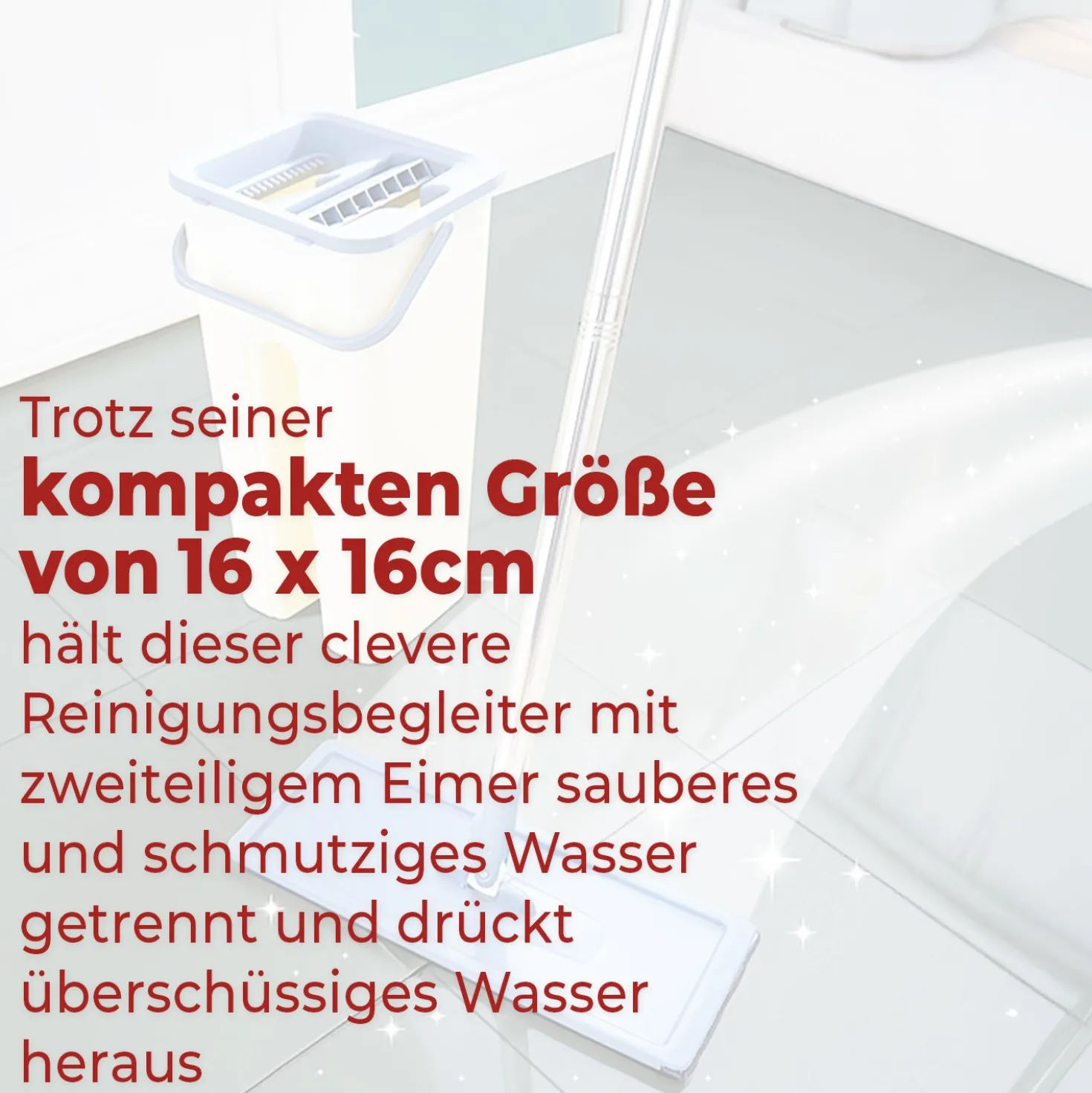 Wischmopp-Set mit Eimer