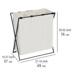 Wäschesammler Trio XL 3-fach Beige WENKO