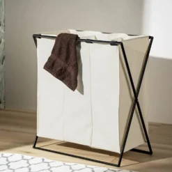 Wäschesammler Trio XL 3-fach Beige WENKO