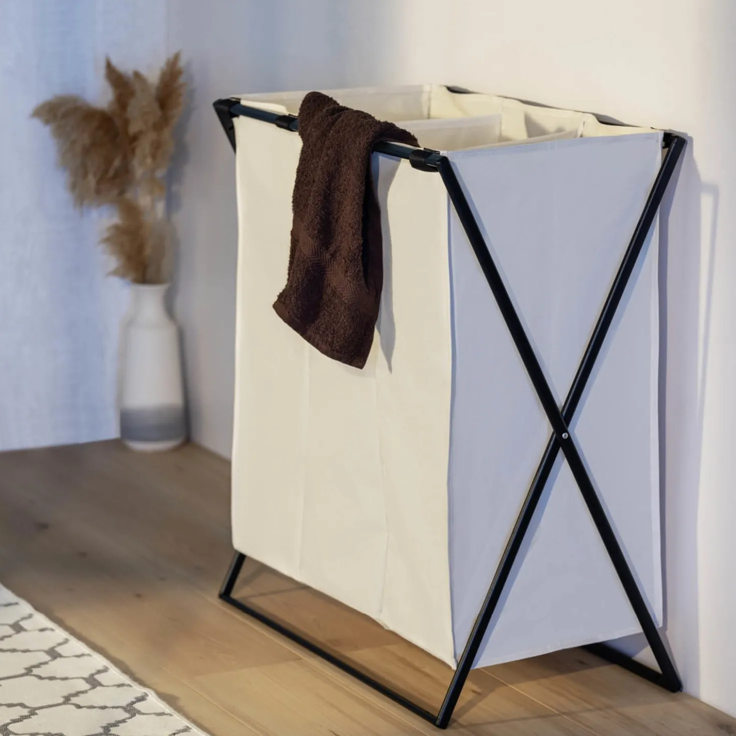Wäschesammler Trio XL 3-fach Beige WENKO